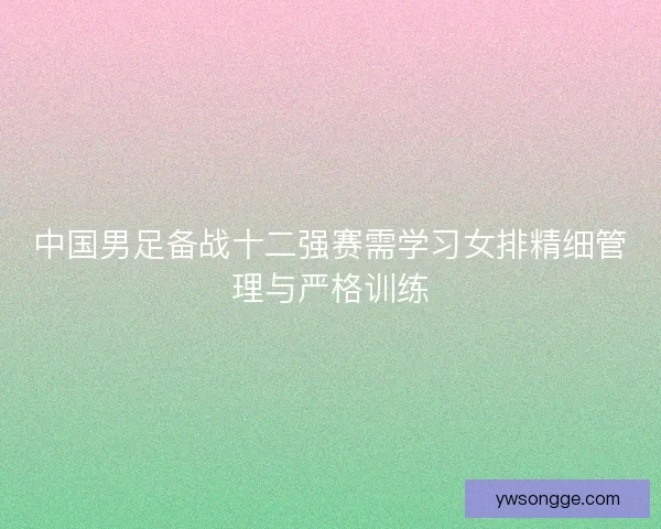 中国男足备战十二强赛需学习女排精细管理与严格训练